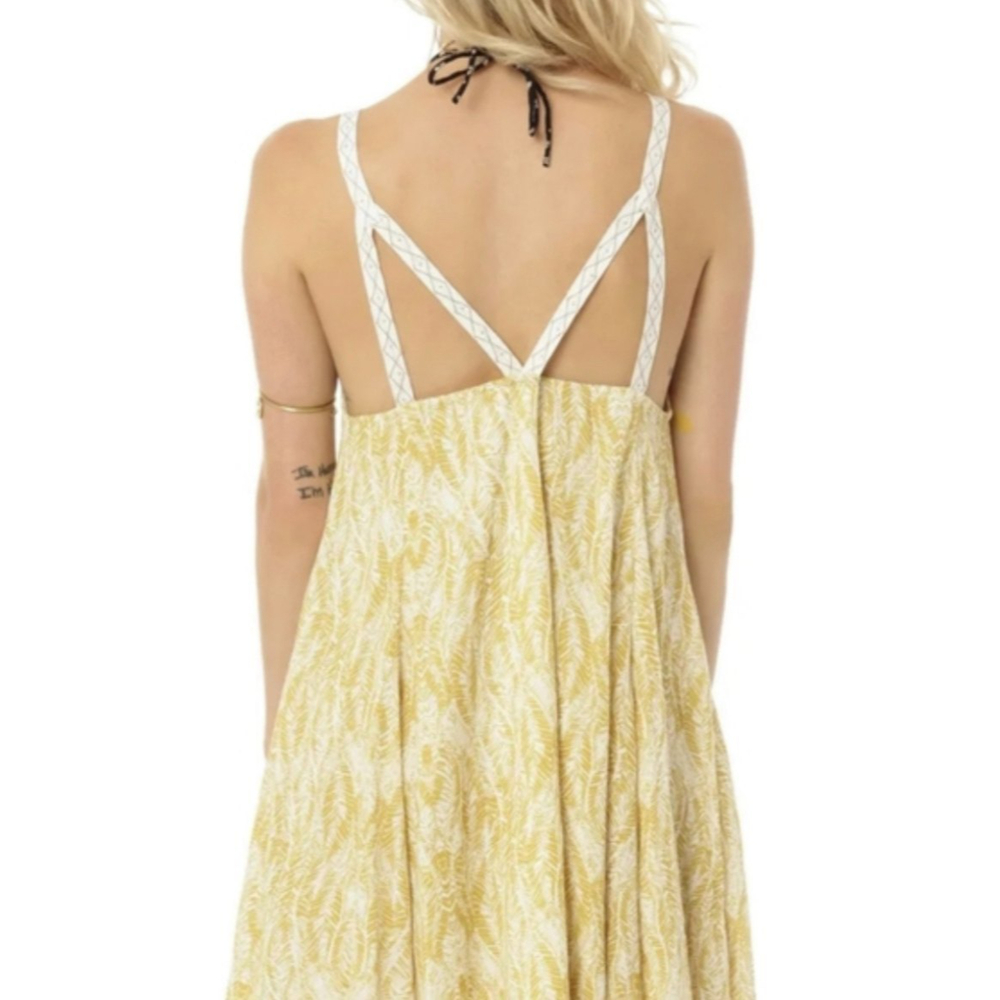 SAGE THE LABEL Sia Tan Beige Print Swing Mini Dress - Picture 2 of 5